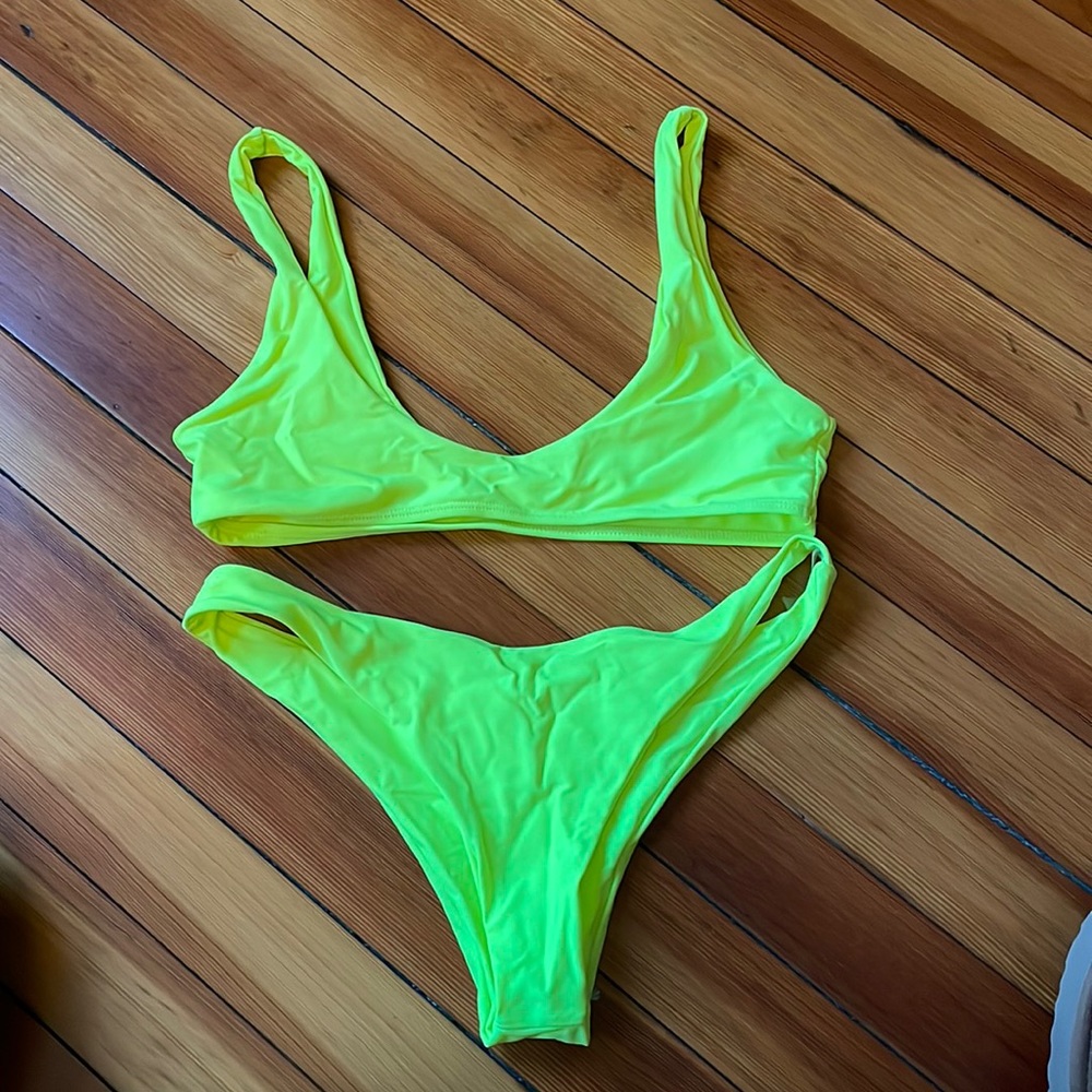 neon yellow bikini zaful